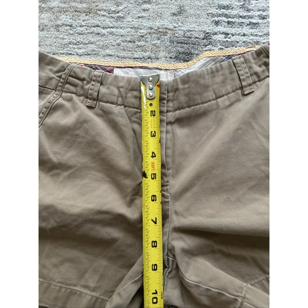 J.Crew Chino Shorts Women Brown Sz 6 Classic Weathered Broken-In Twill Slash Poc